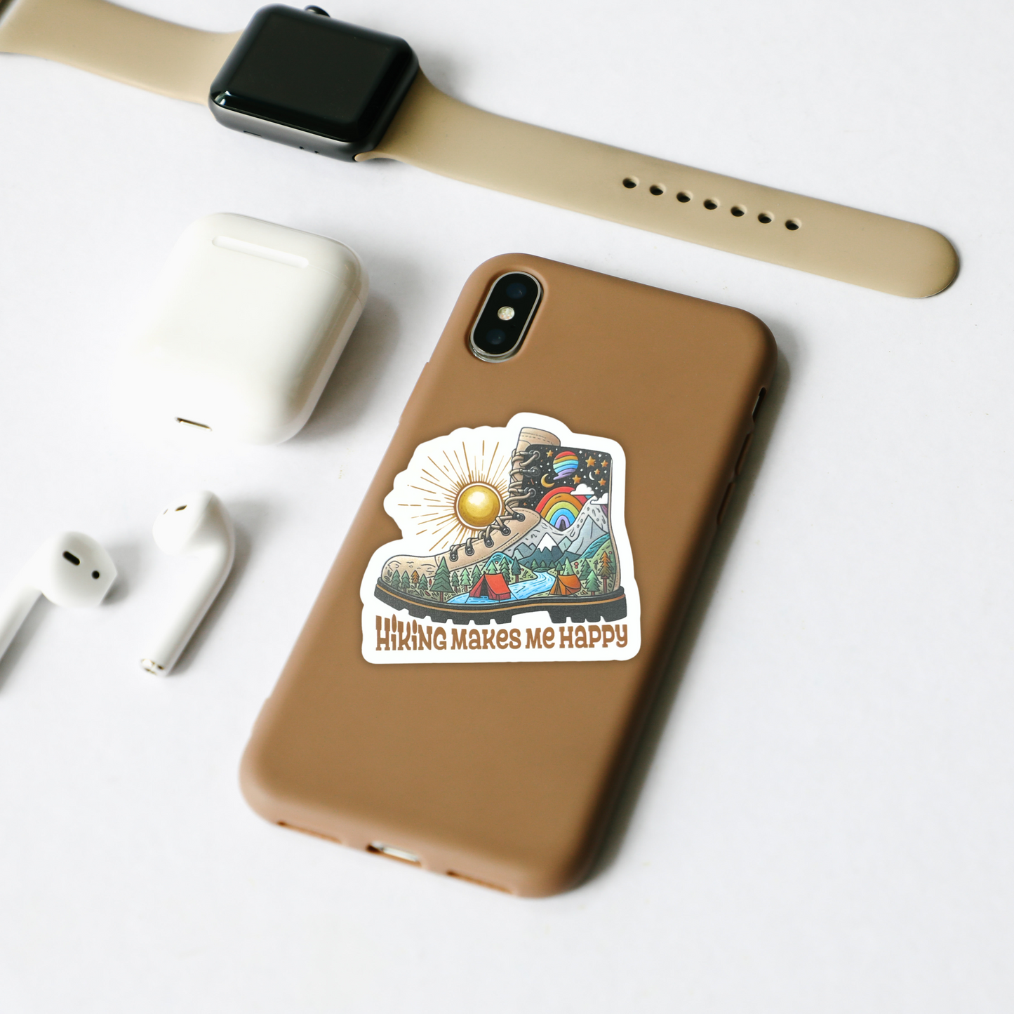 "Hiking Makes Me Happy" Die-cut Sticker