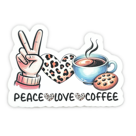 Pease Love Coffee - Die-cut Sticker