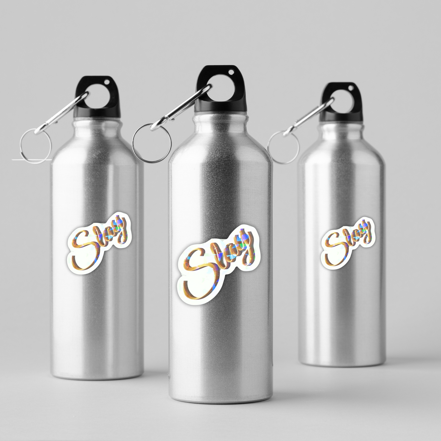 Gold "Slay" Holographic Die-cut Sticker