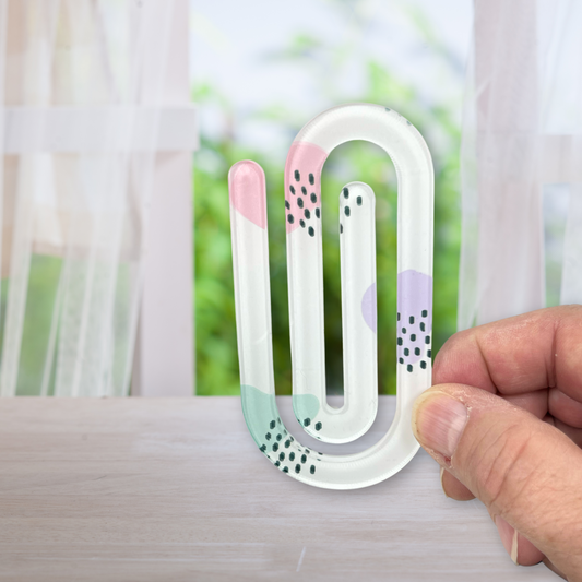 Pastel Abstract Jumbo Paperclip