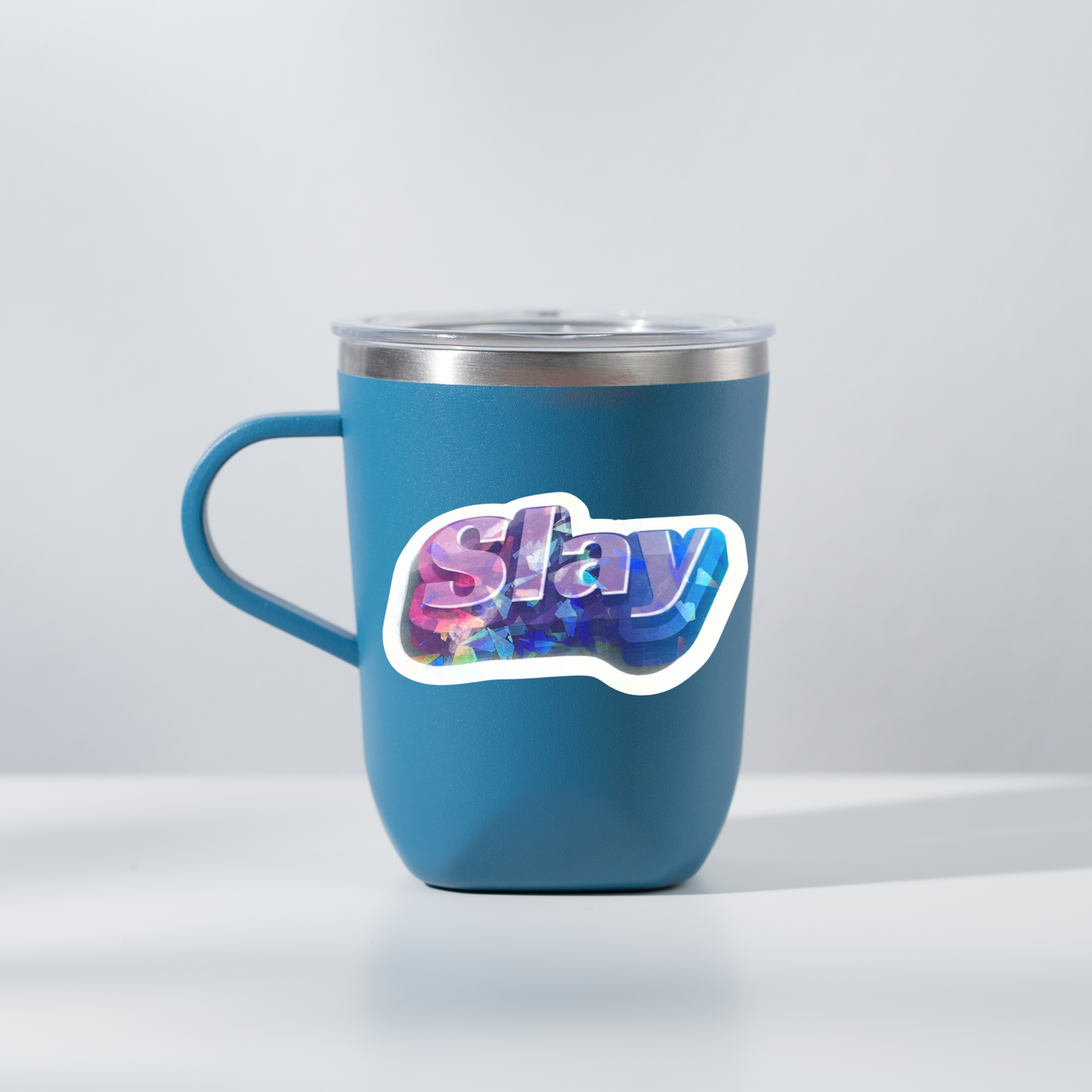 Purple "Slay" Holographic Die-cut Sticker