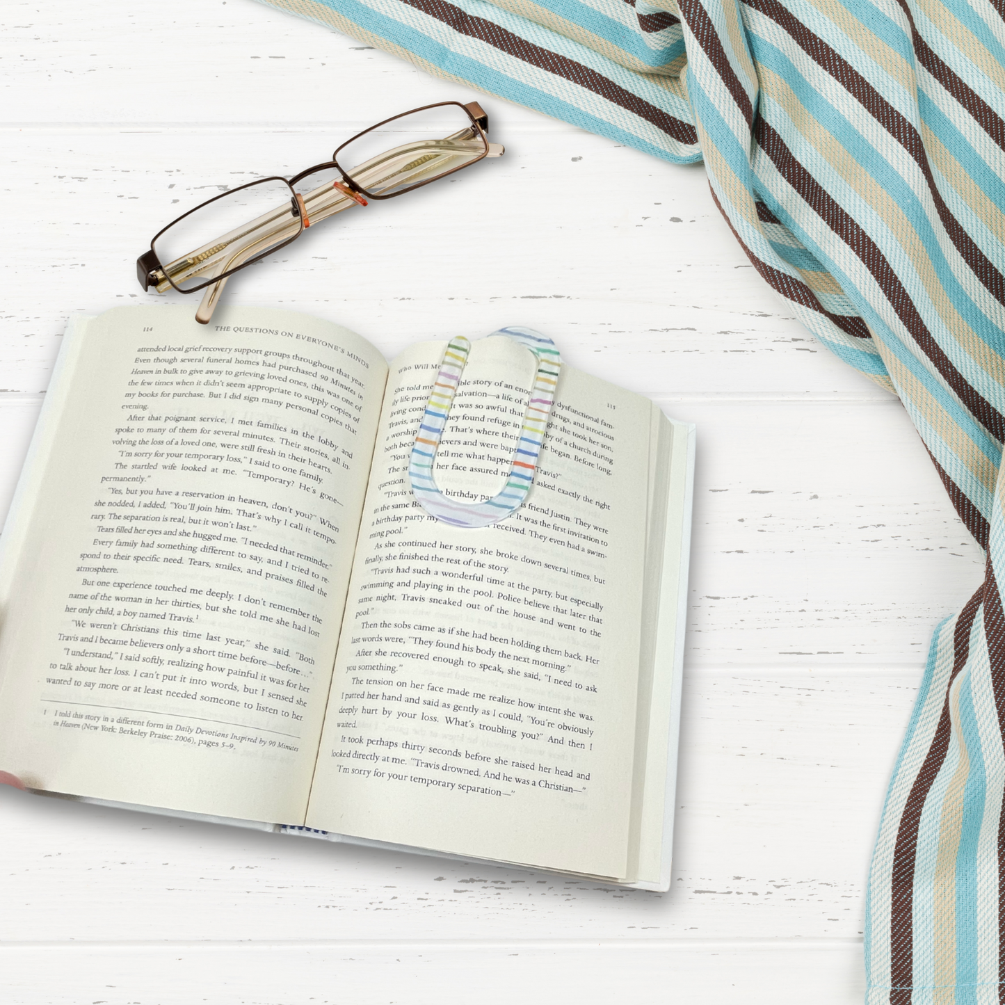 Pastel Lines Jumbo Paperclip