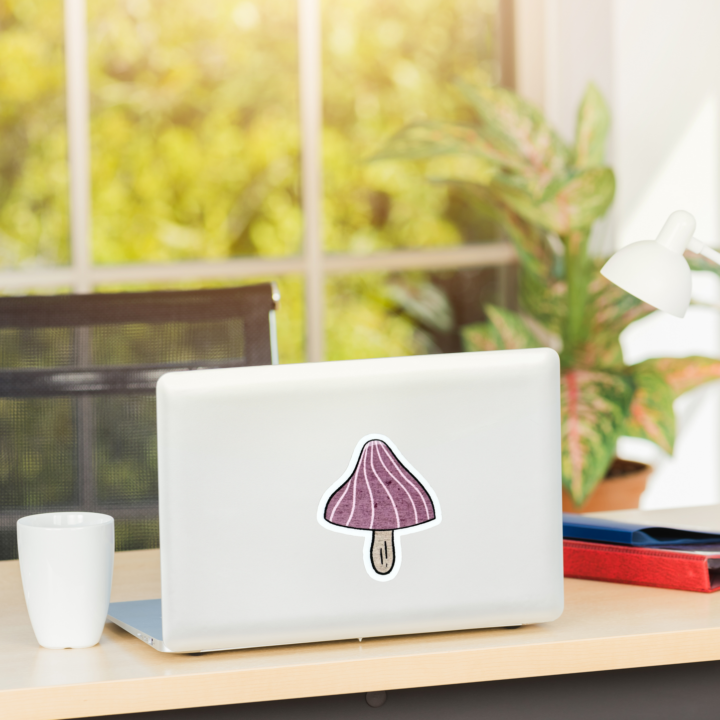 Purple Mushroom Die-cut Sticker
