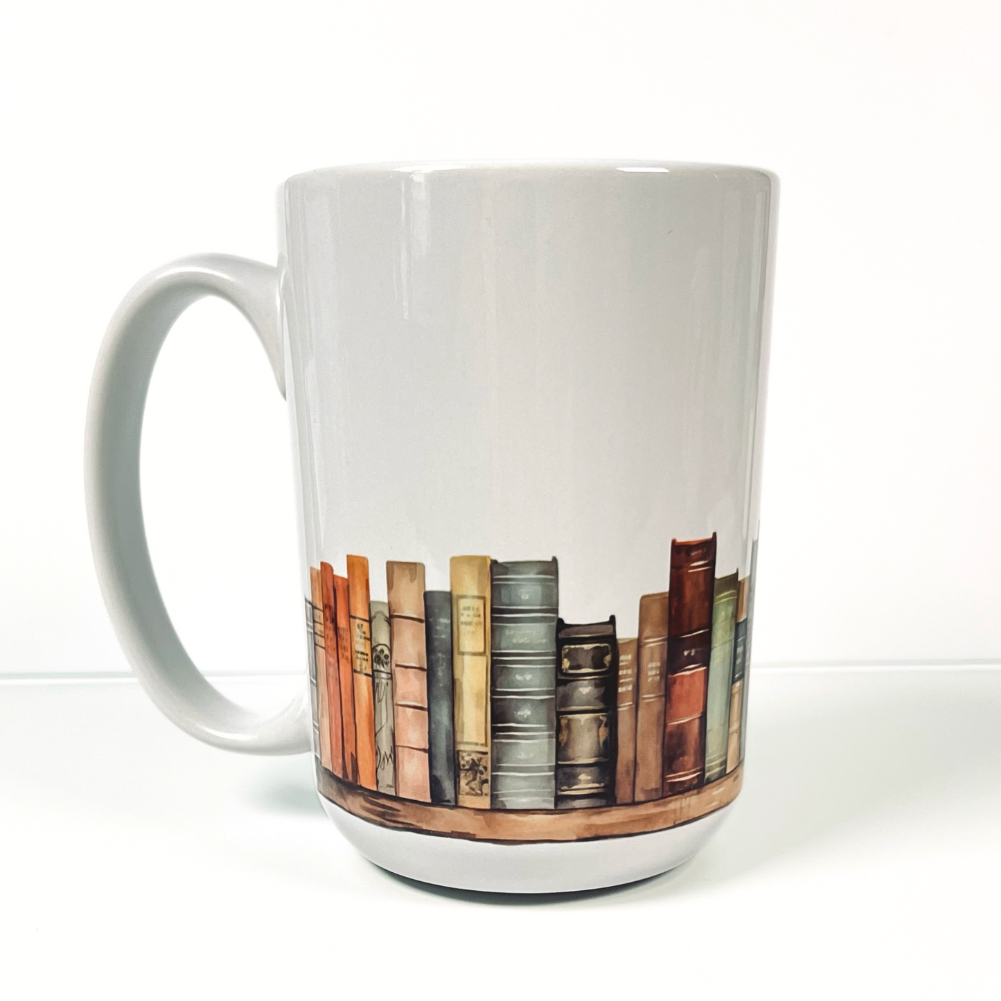 "Books on a shelf" 150z Mug