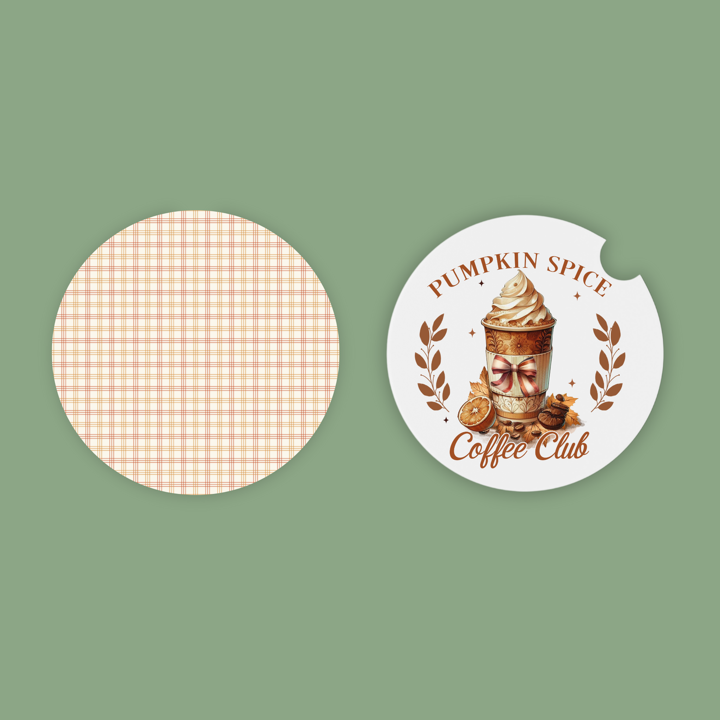 Cozy Fall Car Coasters - Neoprene