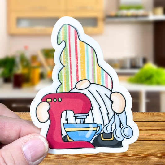 "Mixer Gnome" Die-cut Sticker