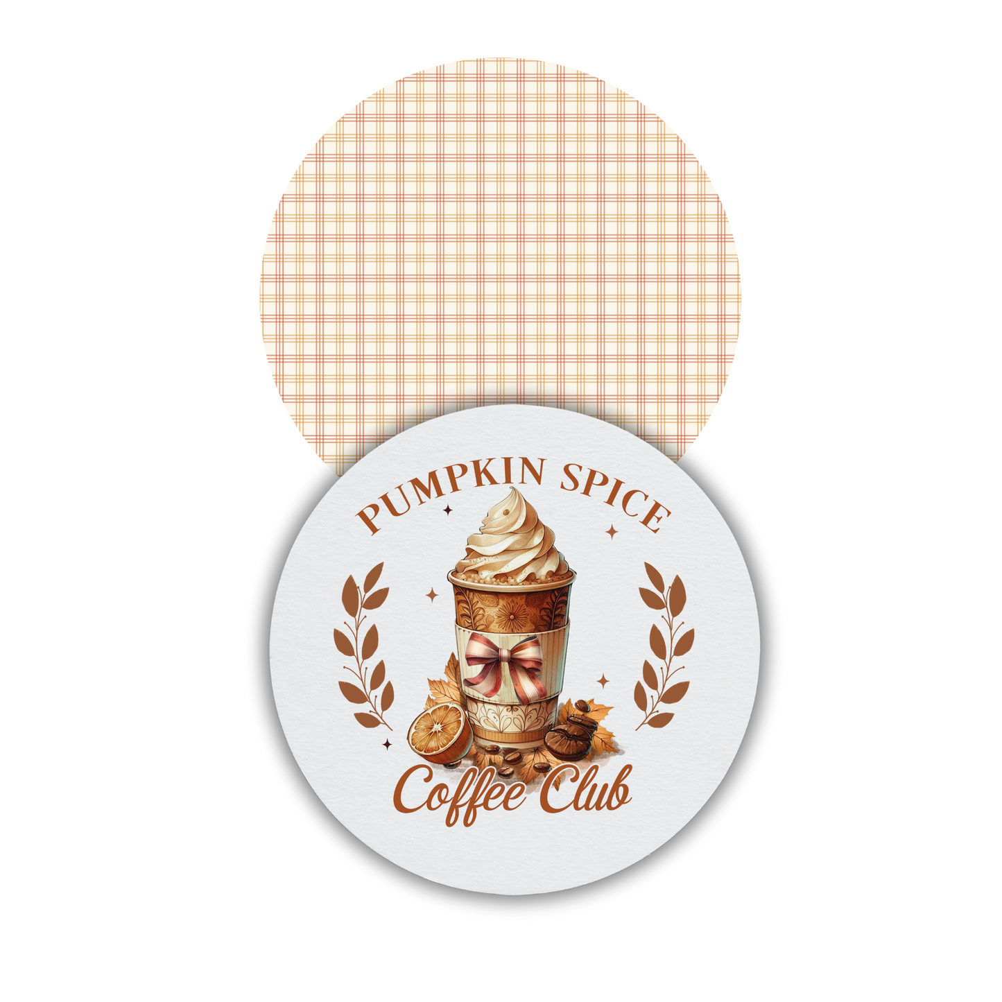 Fall-Themed 4" Round Neoprene Coasters