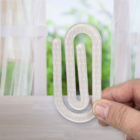Pale Pink Polka-dot Jumbo Paperclip