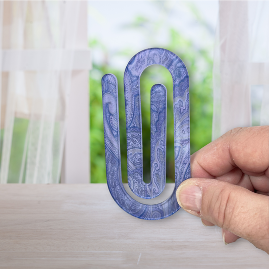 Purple Paisley Jumbo Paperclip