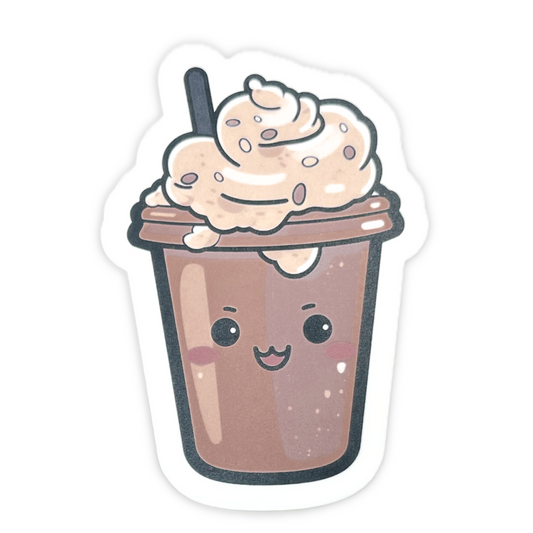 "Chocolate Mocha Iced Coffee"- Die-cut Sticker