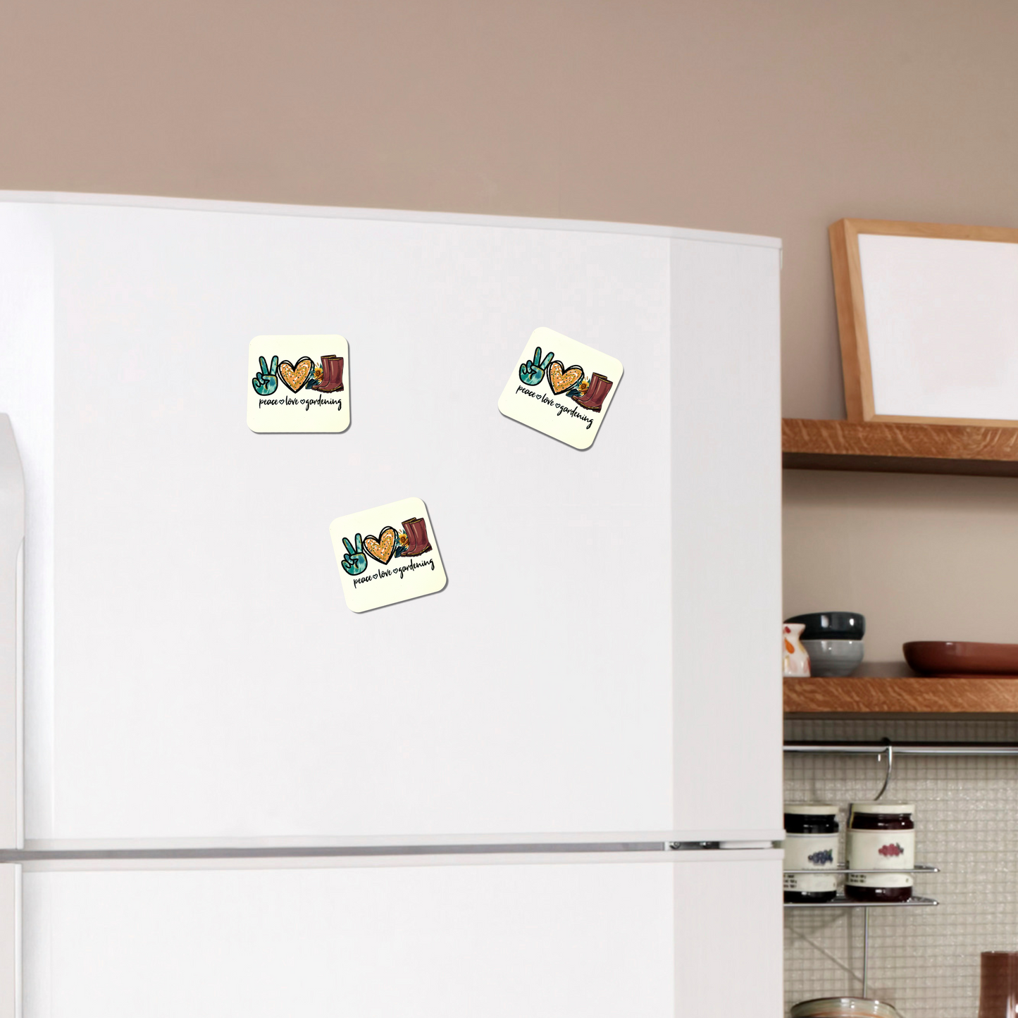 "Peace Love Gardening" Magnet