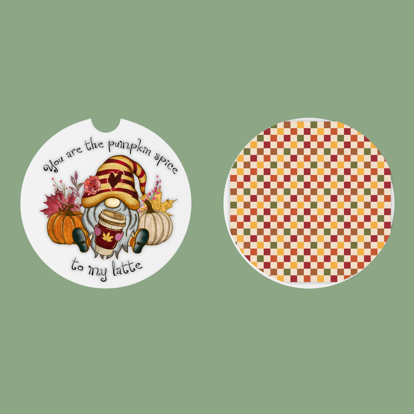 Cozy Fall Car Coasters - Neoprene