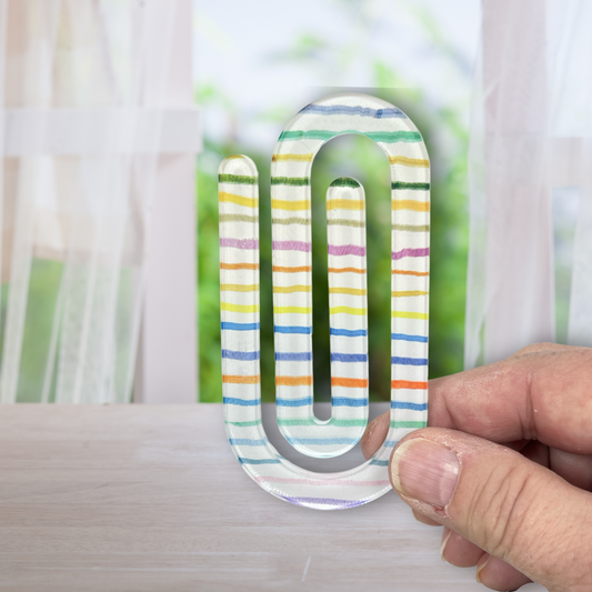 Pastel Lines Jumbo Paperclip