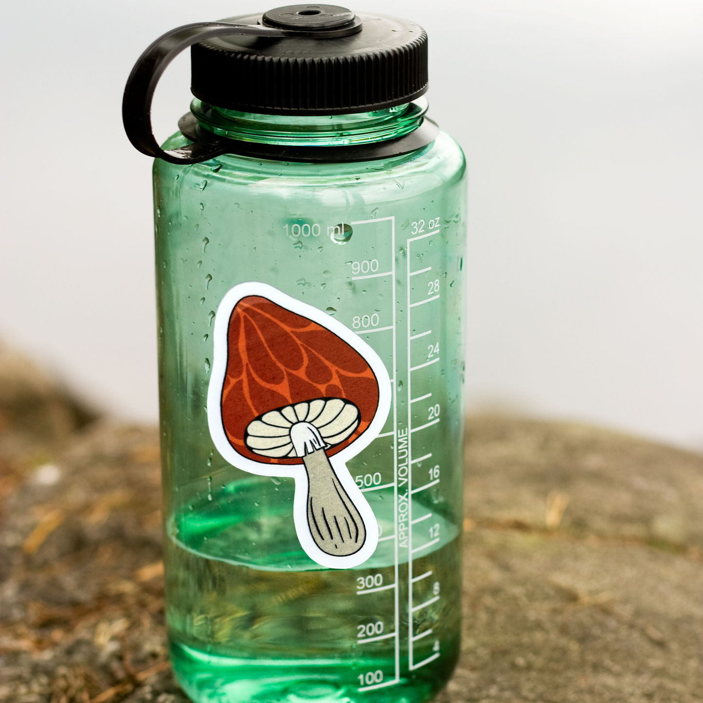 Rust Mushroom Die-cut Sticker
