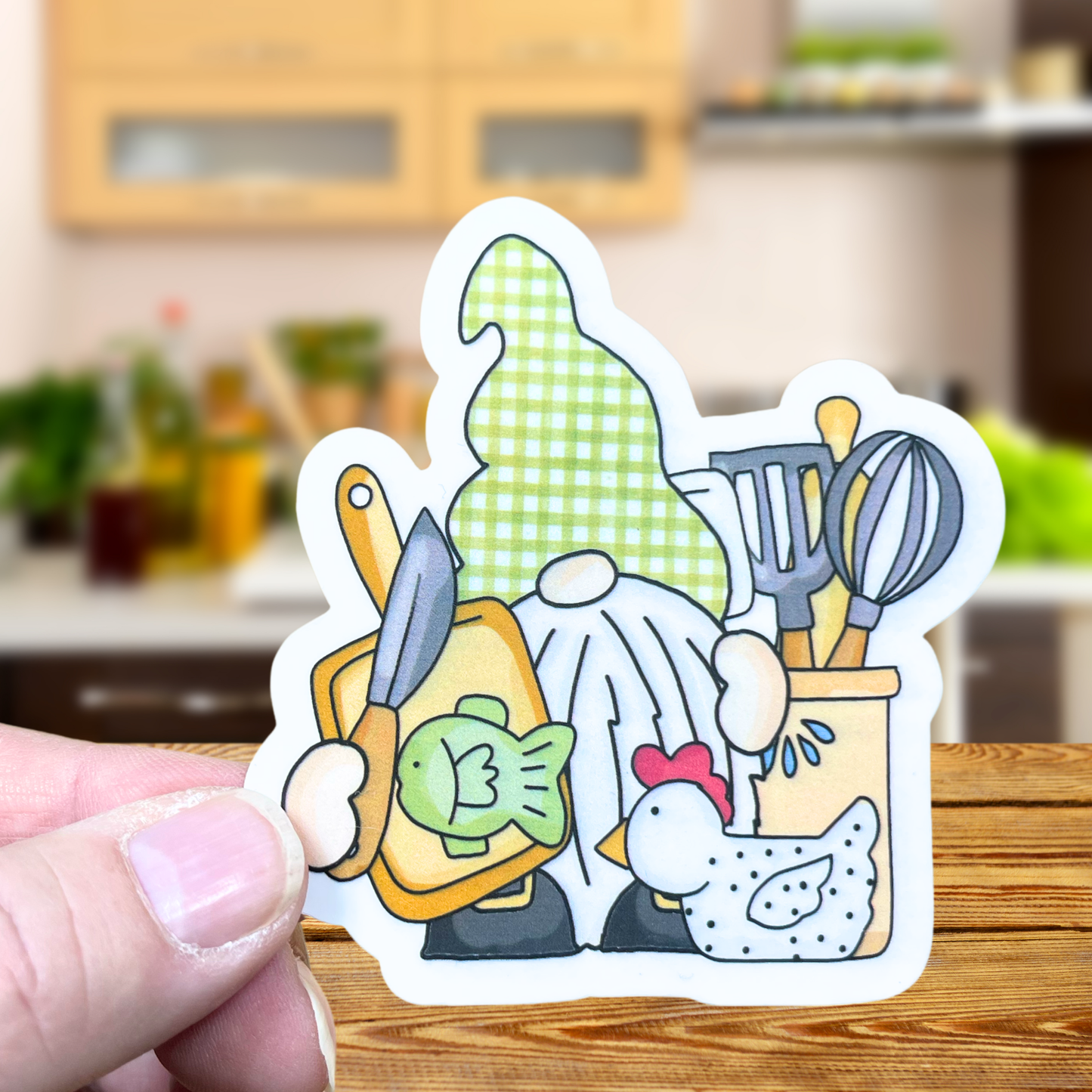 "Cooking Gnome" Die-cut Sticker