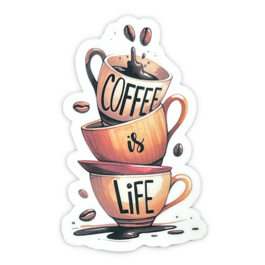 "Coffee is life" - Die-cut Sticker