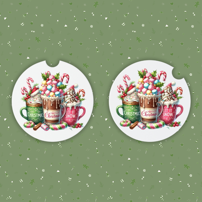 Christmas Car Coasters (MDF)