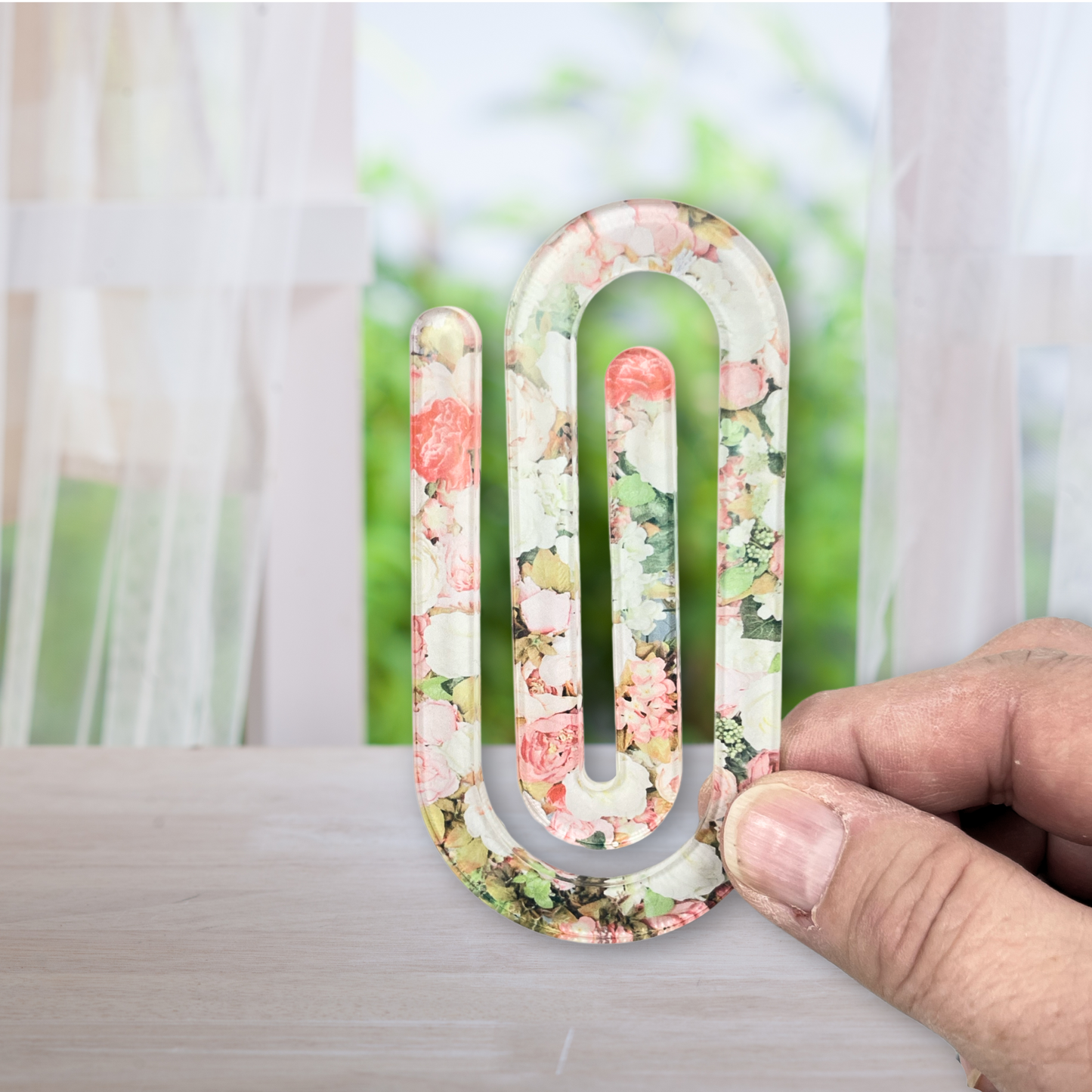Vintage Floral Jumbo Paperclip