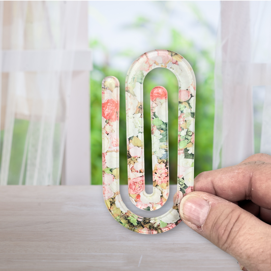 Vintage Floral Jumbo Paperclip