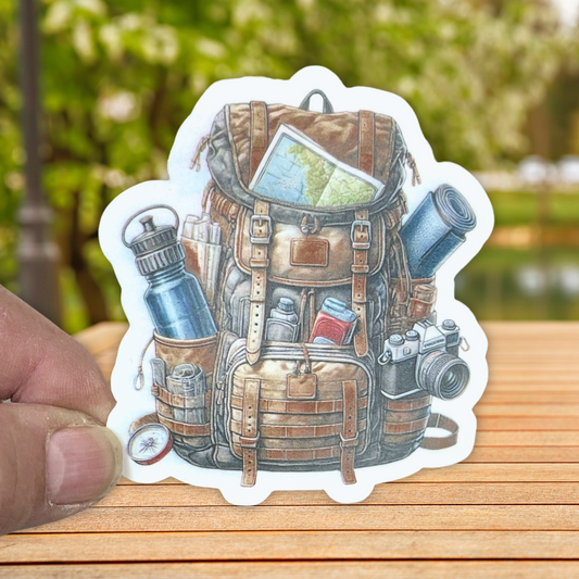 "Hiking Backpack" Die-cut Sticker