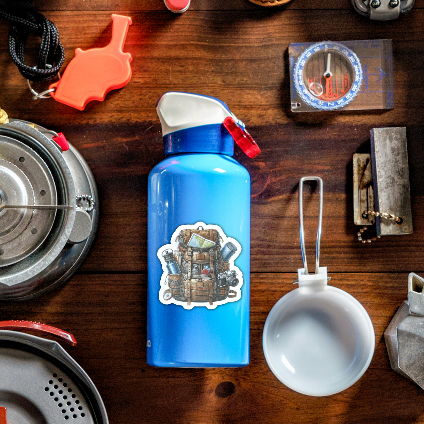 "Hiking Backpack" Die-cut Sticker