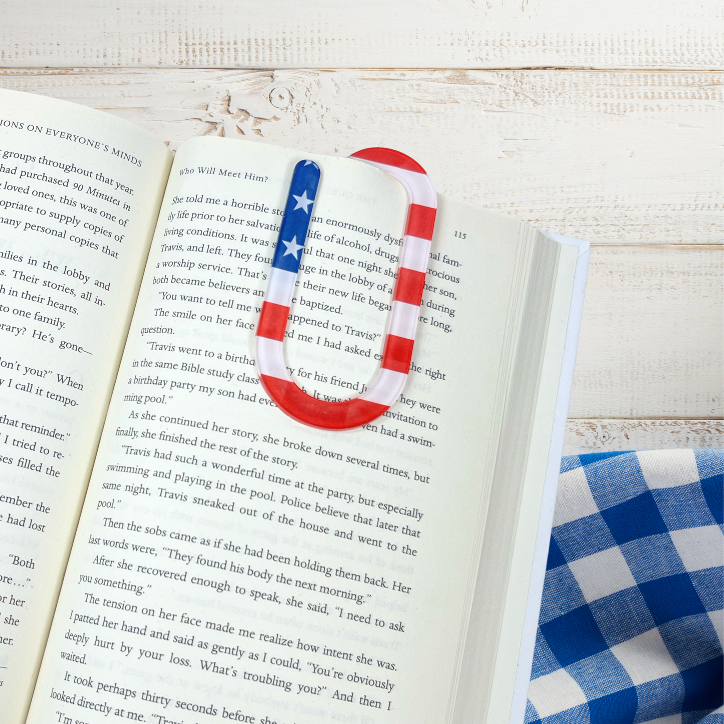 US Flag Jumbo Paperclip