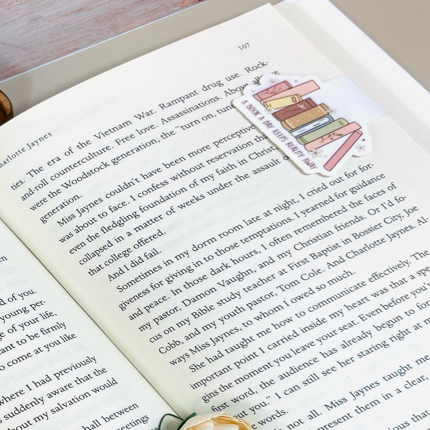 Magnetic Bookmark - A Book A Day Keeps Reality Away