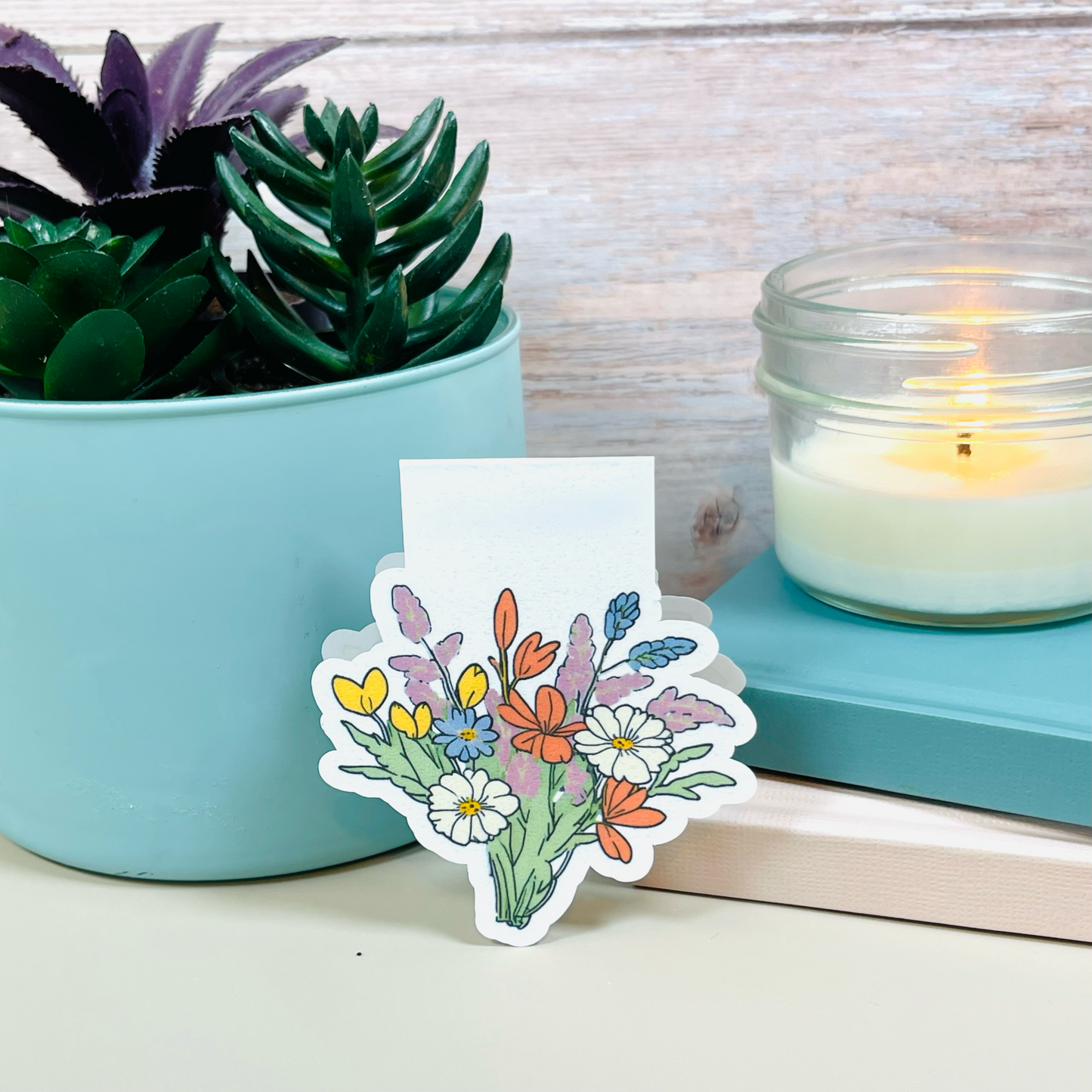 Magnetic Bookmark Floral Bouquet w/ Orange main flowers