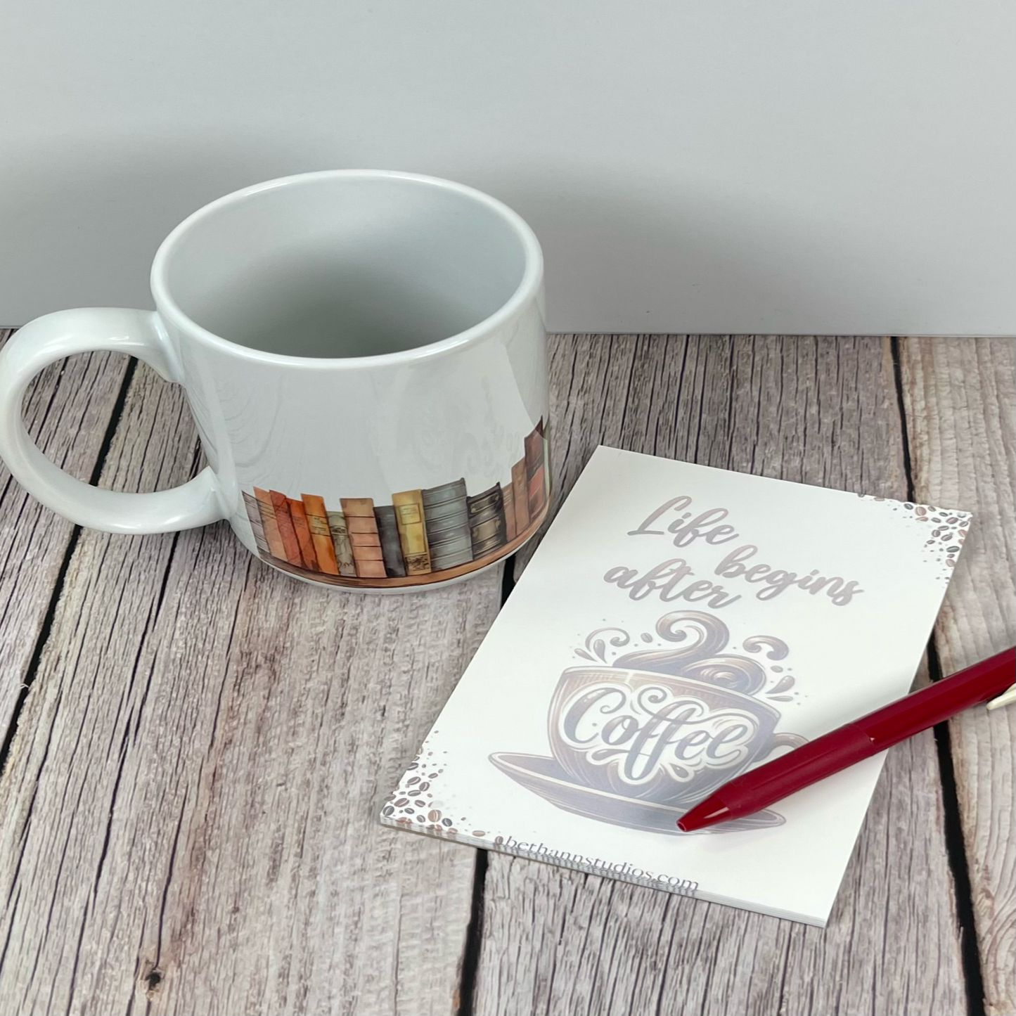 "Life Begins After Coffee" Notepad