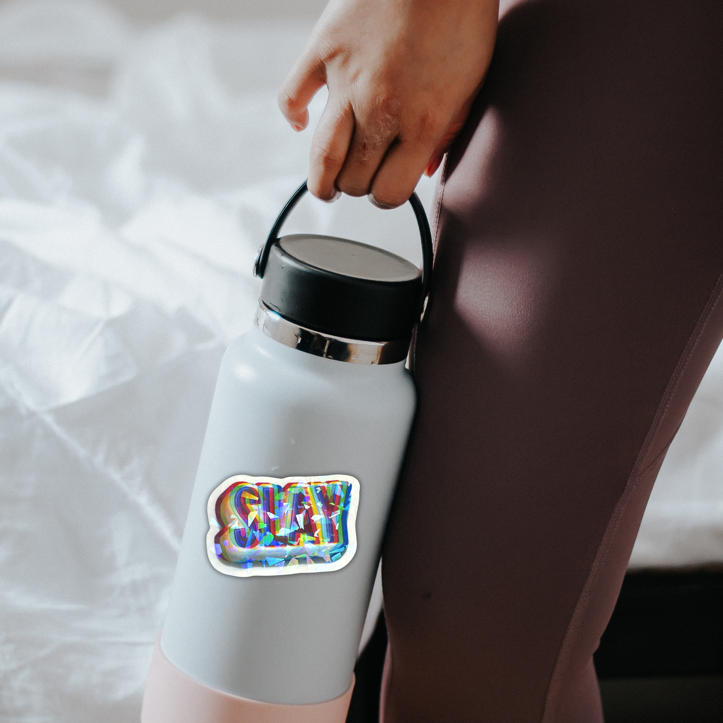 3-D "Slay" Holographic Die-cut Sticker