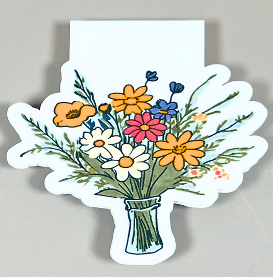 Magnetic Bookmark with Bouquet of Flowers