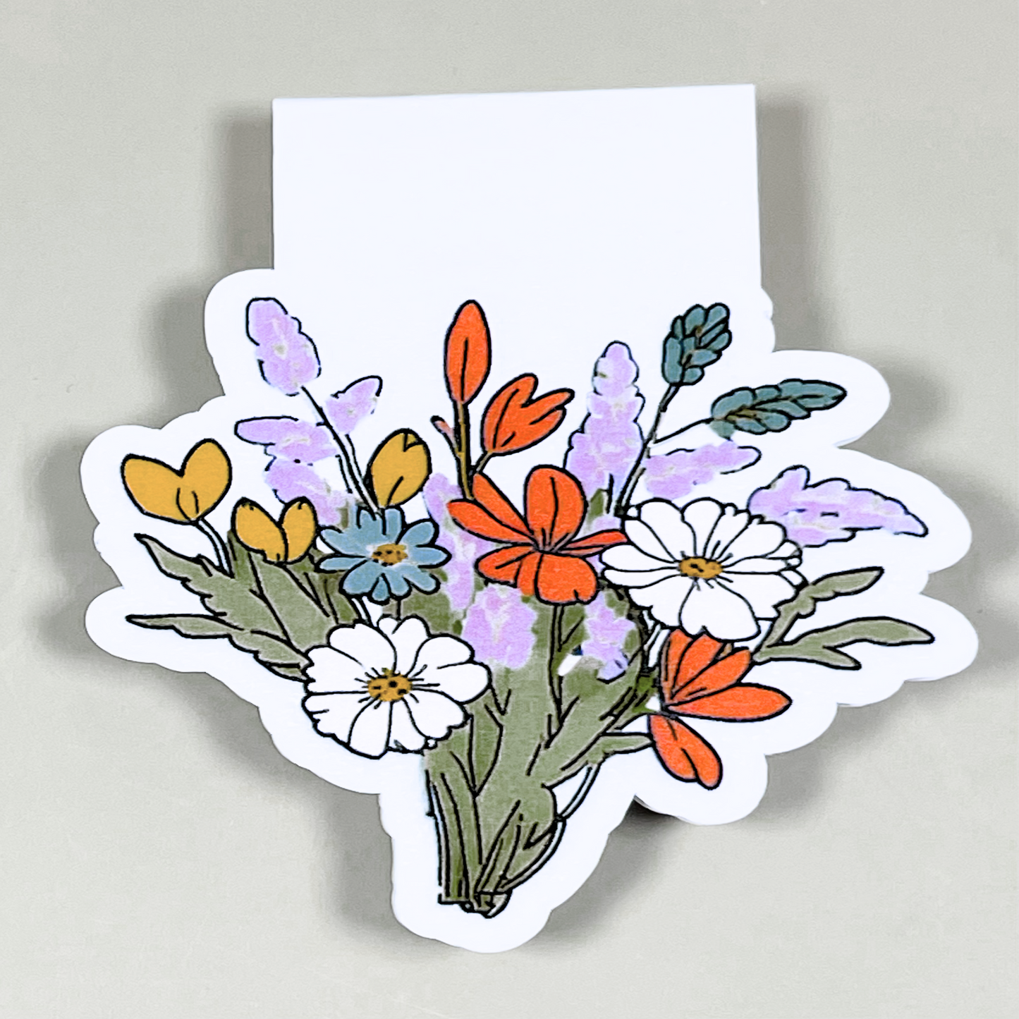 Magnetic Bookmark Floral Bouquet w/ Orange main flowers