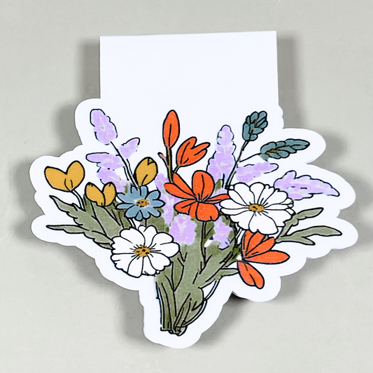 Magnetic Bookmark Floral Bouquet w/ Orange main flowers