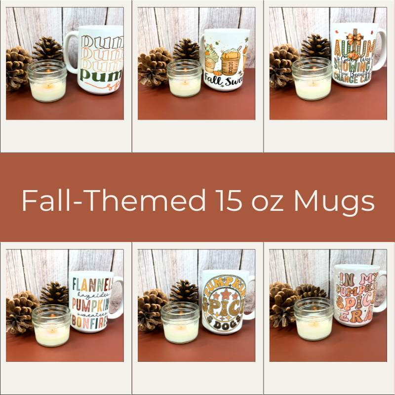Fall Themed 15 oz Mugs
