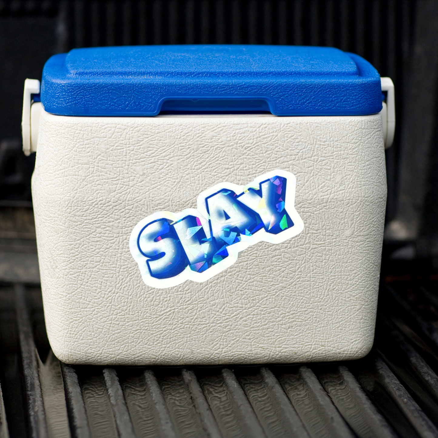 Blue Ice "Slay" Holographic Die-cut Sticker