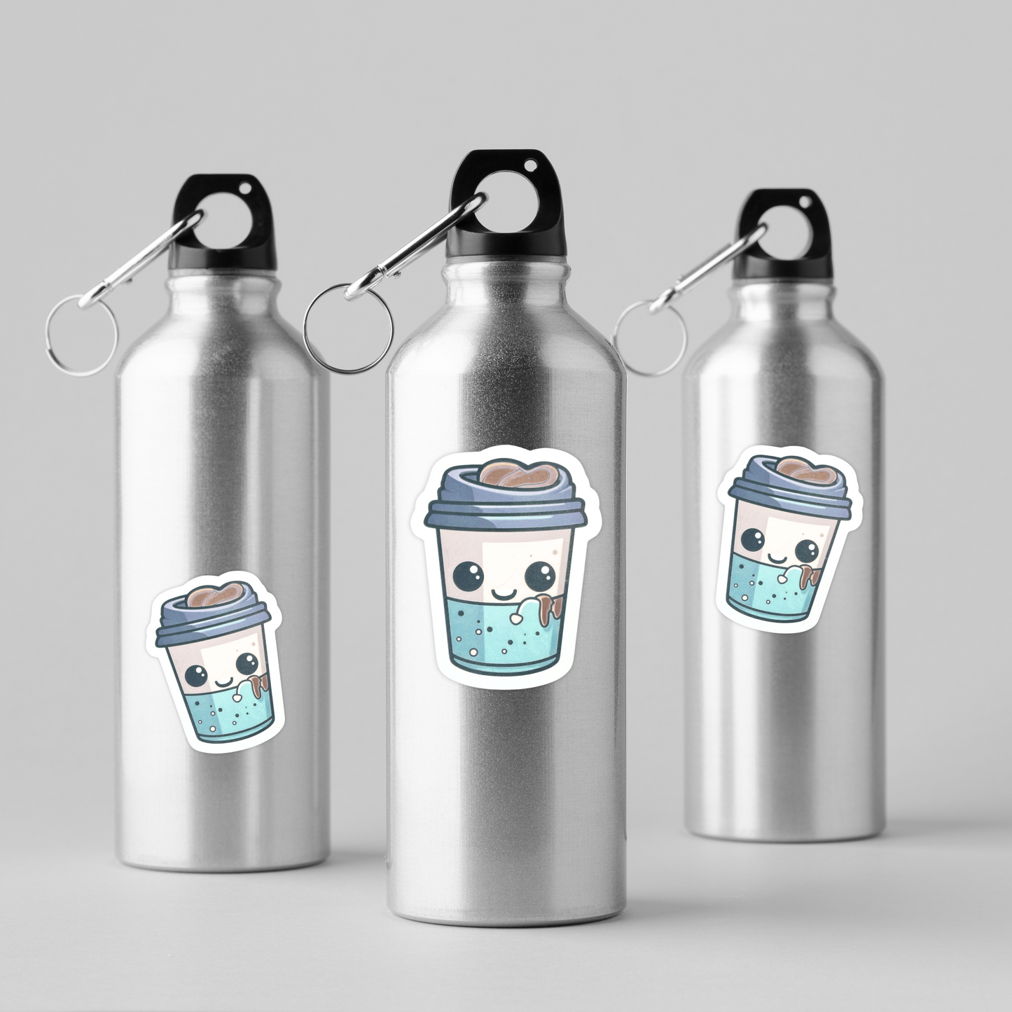 "Cream & Teal To-go Cup"- Die-cut Sticker