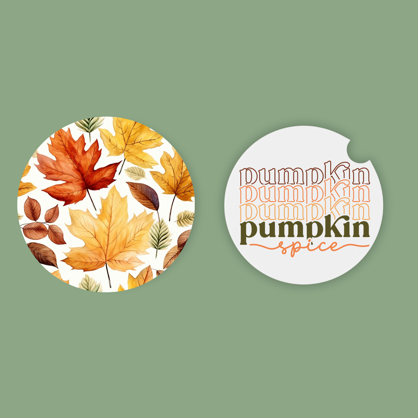 Cozy Fall Car Coasters - Neoprene