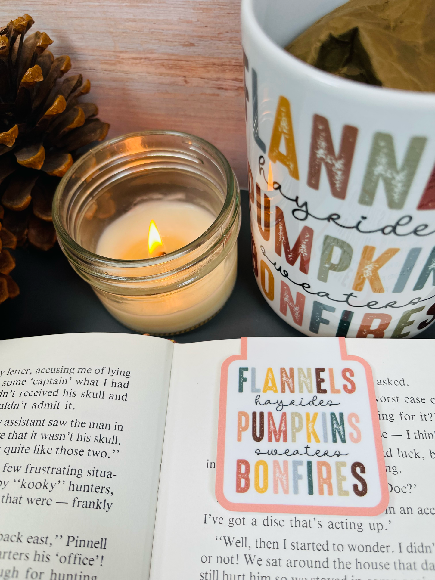 Cozy Fall Magnetic Bookmarks